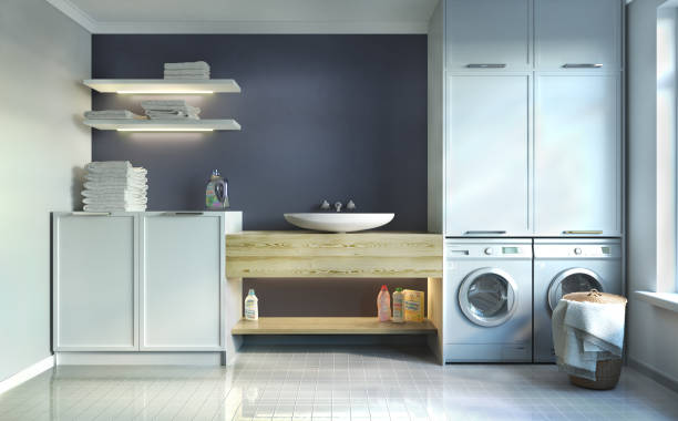 istock laundry room, sink and facades . 3d illustration 1169554278