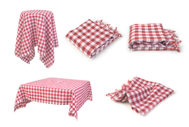 istock set of red table clothe on the table isolated 1169554400