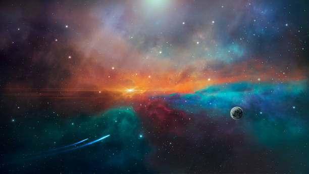 istock Space scene. Colorful nebula with planet and two trail. https://www.nasa.gov/sites/default/files/images/618486main_earth_full.jpg 1169558487