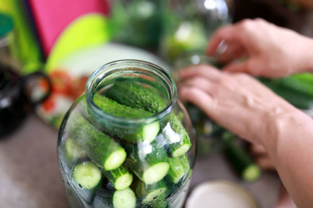 istock Pickling cucumbers in jar 1169561781