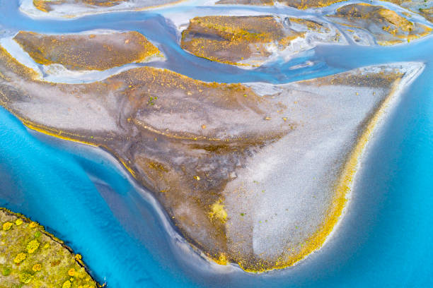 istock Turquoise River in Iceland, Aerial View 1169561867