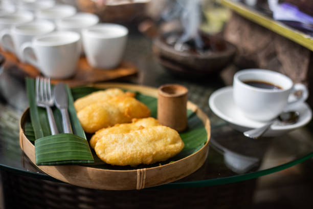istock Fried Bananas and coffee 1169562265