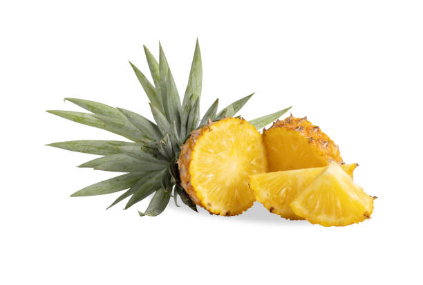 istock Pineapple sliced isolated on the white background 1169567503