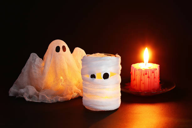 istock Halloween decor. Handicraft from a jar. Day Halloween. 1169569784