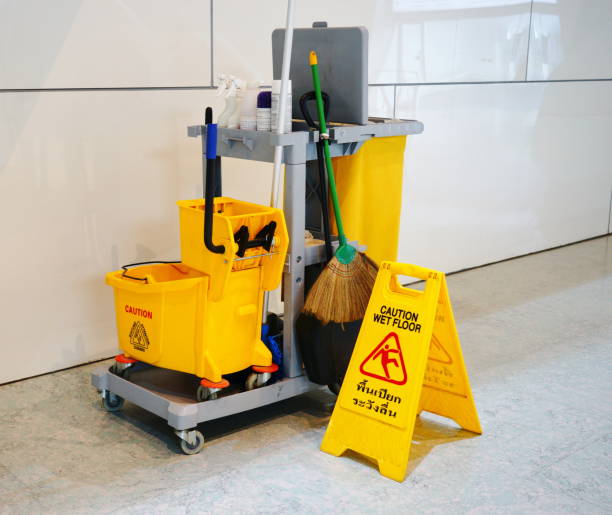 istock Cleaning tools cart wait for cleaning 1169572166