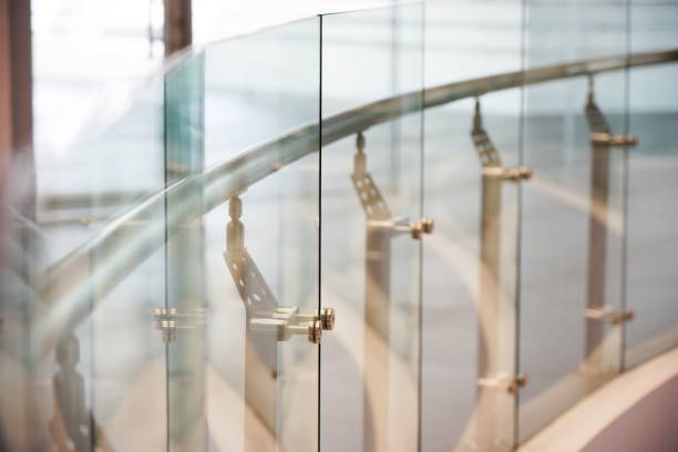 istock Metal railings and glass wall 1169572270
