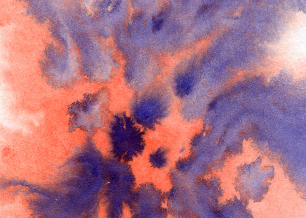 istock Drawn watercolor paint abstract colorful stains background. 1169574132