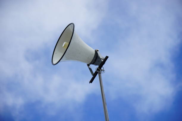 istock Loudspeakers mounted on pole 1169575051