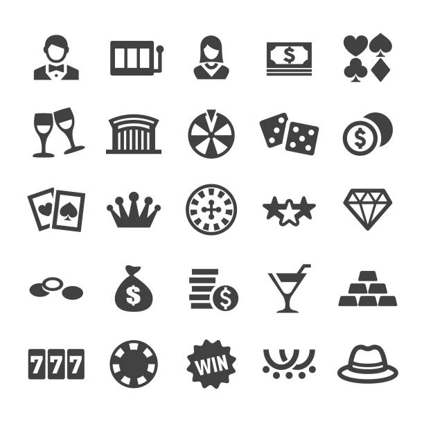 Casino Icons - Smart Series Casino, gambling icon stock illustrations