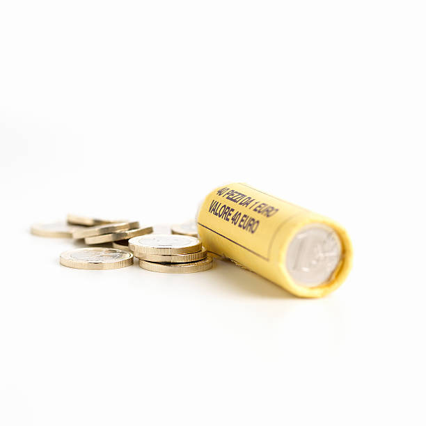 istock Roll of euro coins 116958259