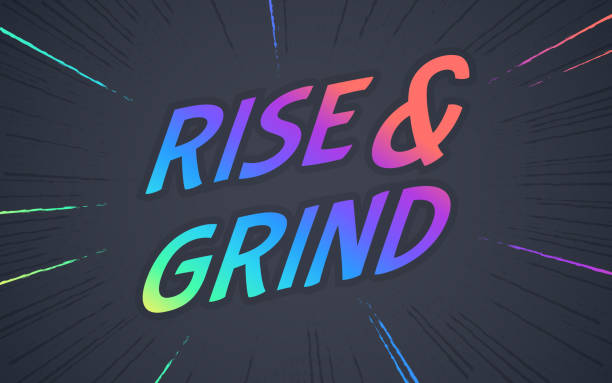 ilustrações de stock, clip art, desenhos animados e ícones de rise and grind - grinding