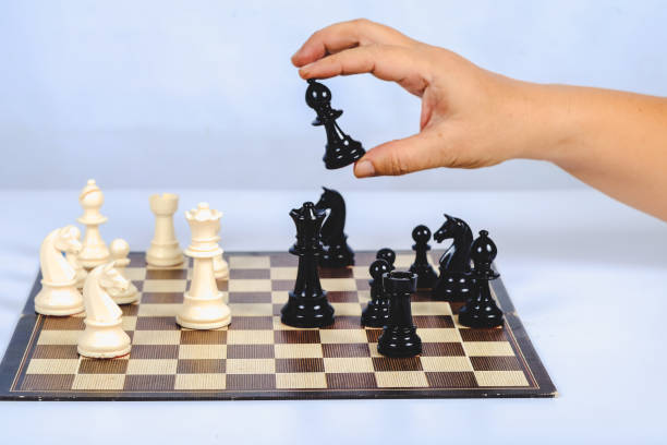 istock chess figure on board game concept for competition and strategy. 1169593751