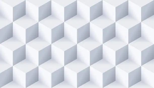 Vector illustration of Seamless Cubes Background