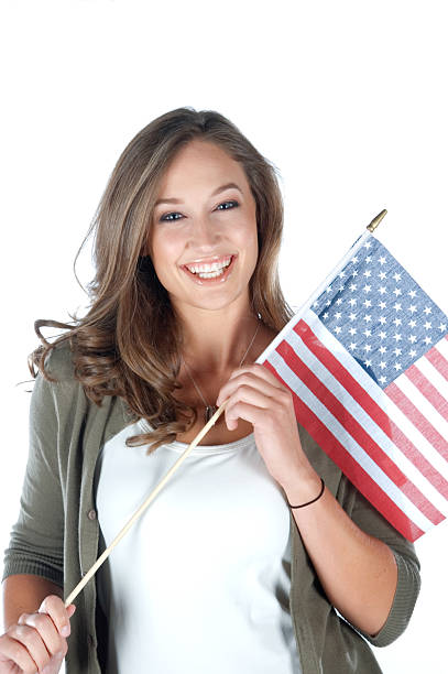 istock woman with flag 116959766