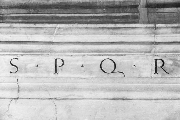 istock SPQR engraved on stone in Rome, Italy 1169605669