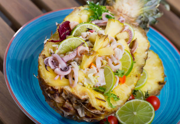 istock Salad with calamari, pineapple and lime 1169607967