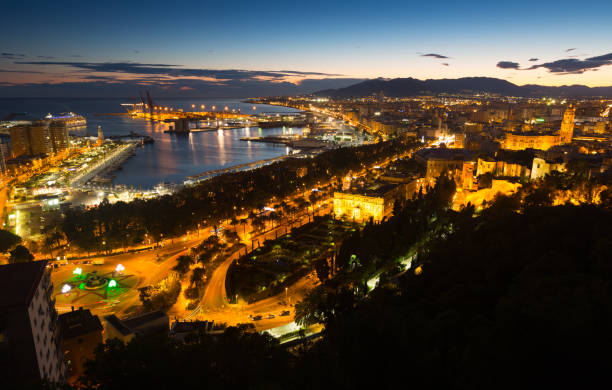 istock seaside part of Malaga with Port 1169608501