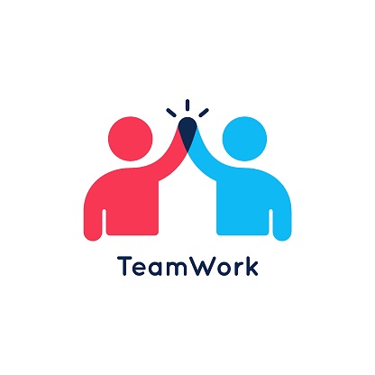 Teamwork concept . Team work icon on white background 10 eps
