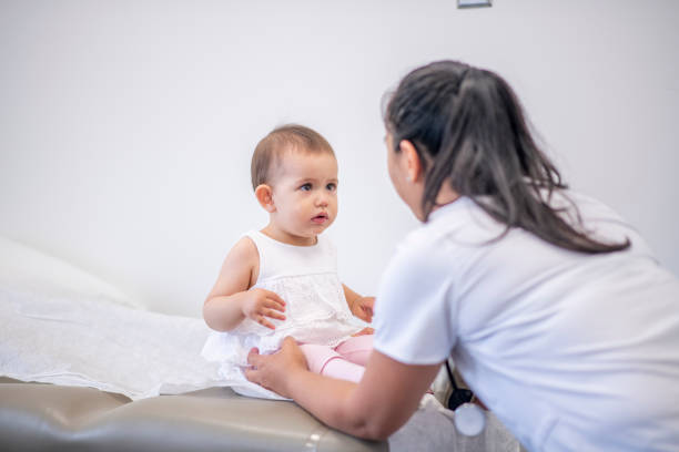 istock Little baby at doctor's office 1169620942