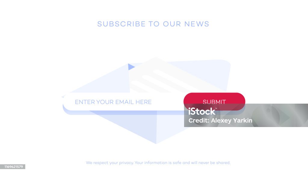 Subscrib In Mail Box Email Subscribe To Latest News Website Element With Email Subscribition ...
