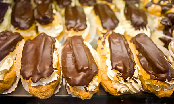 Chocloate Eclairs stock photo