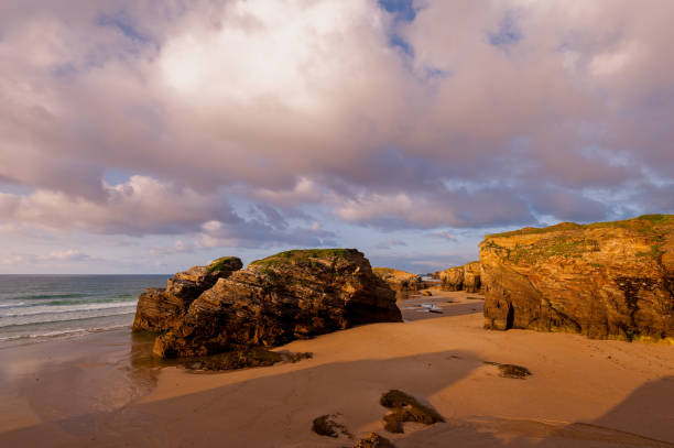 istock Beauty Atlantic coast with cliff,beach,ocean and sky with clouds. 1169627719