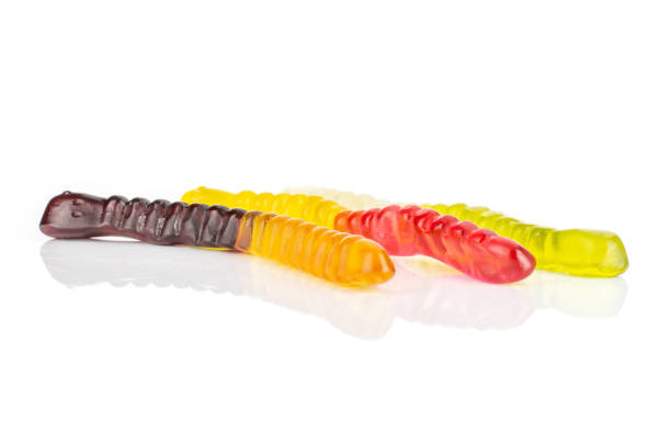 istock Jelly worm candy isolated on white 1169627898