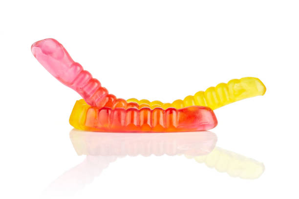 istock Jelly worm candy isolated on white 1169627901