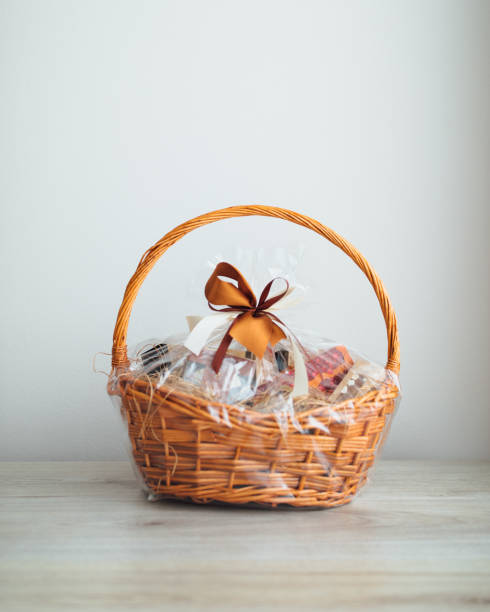 istock gift basket on gray background 1169633051