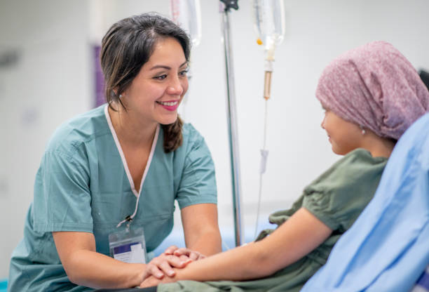 istock Cancer patient in oncology unit 1169640474