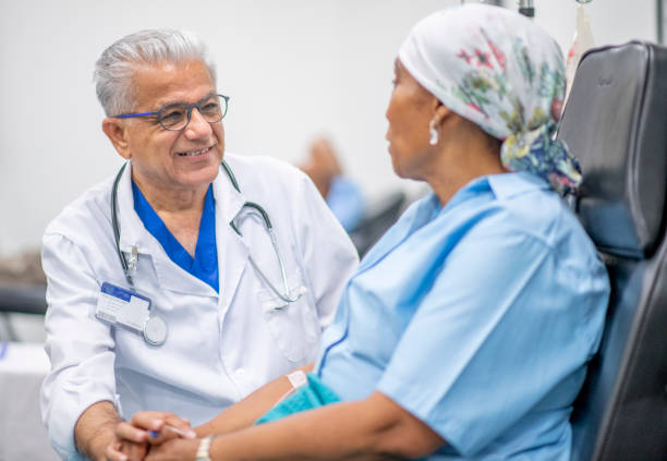 istock Cancer patient in oncology unit 1169640508