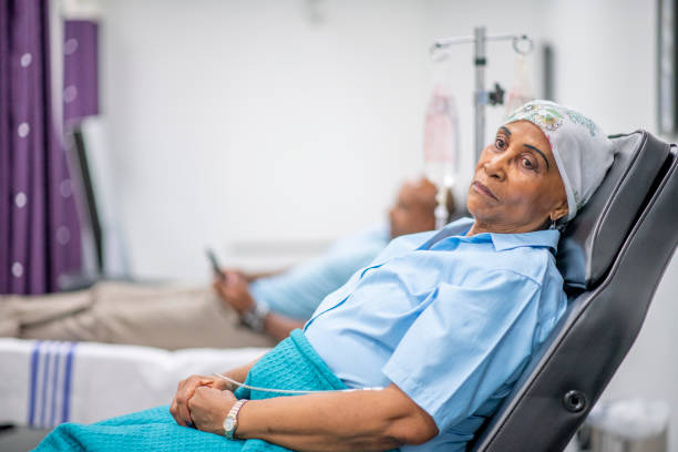 istock Cancer patient in oncology unit 1169640657