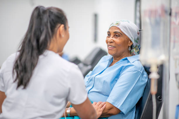 istock Cancer patient in oncology unit 1169640664