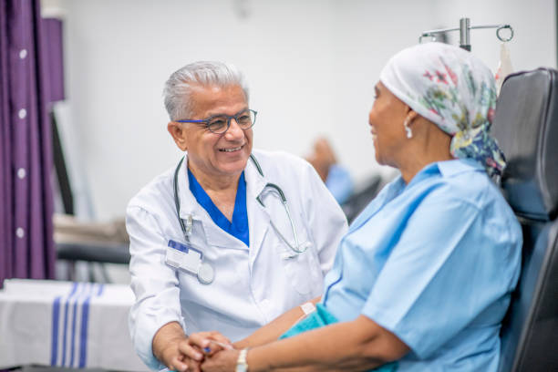 istock Cancer patient in oncology unit 1169640678