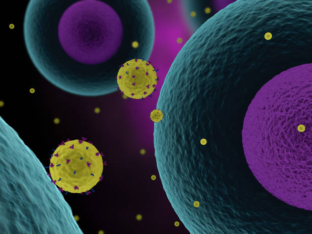 istock T cells interacting with HIV virus 1169641829