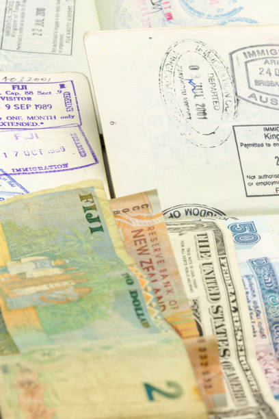 istock Visa Stamps and Foreign Currency 1169645168