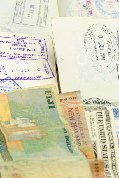 istock Visa Stamps and Foreign Currency 1169645184