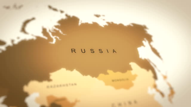 4K World Map Animation (Russia)