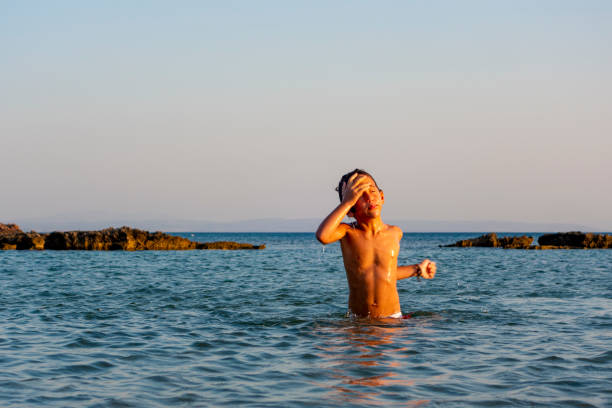 Boy Summer fun on the sea