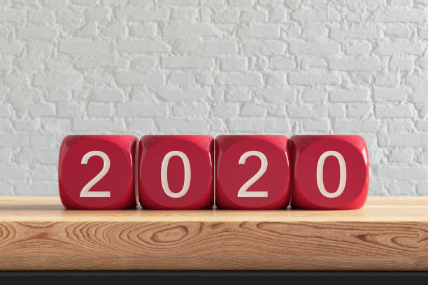 istock 2020 New Year Concept with Red Dices 1169647779