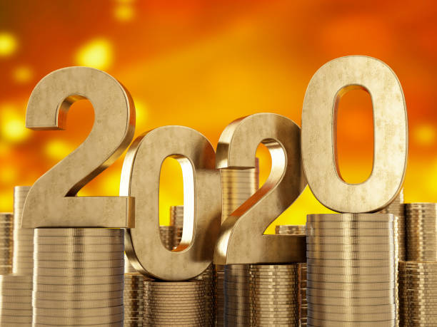 istock 2020 with Gold Coins 1169647781