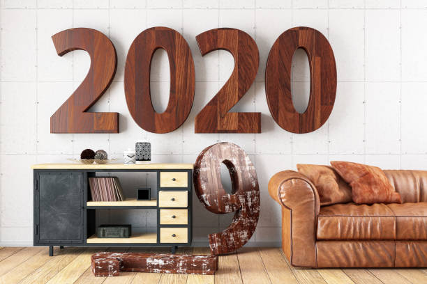 2020 Wooden Sign with Cozy Interior