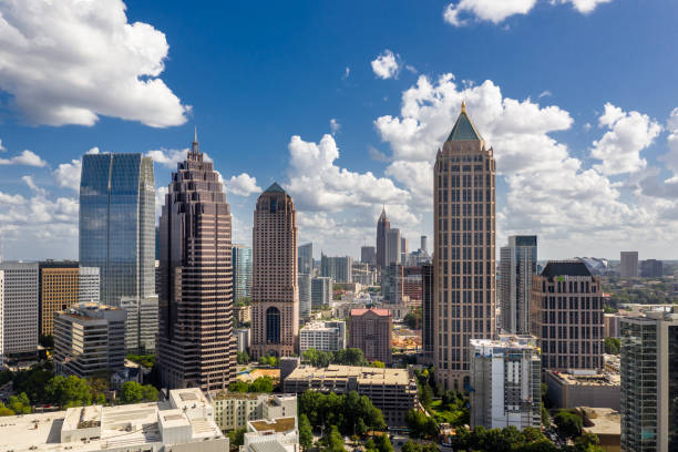 Aerial view Midtown Atlanta stock photo