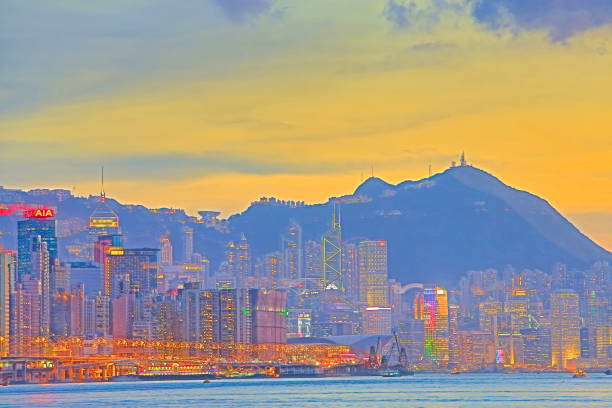 istock Hong Kong skyline at the sun set. 1169655298