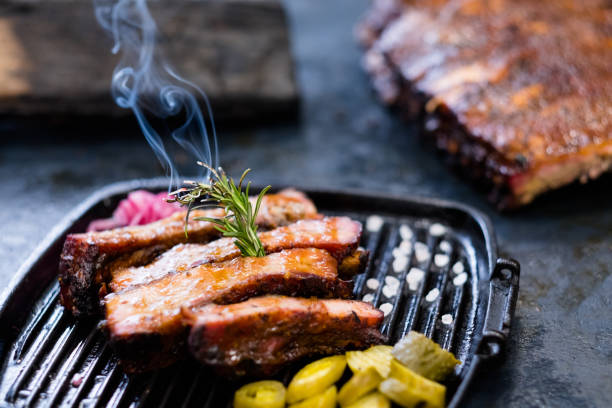 grill restaurant menu smoked pork ribs rosemary