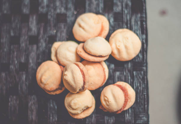 Casadinho cookie. Traditional Brazilian guava paste cookies called goiabinha.  Typical Brazilian junina party sweets