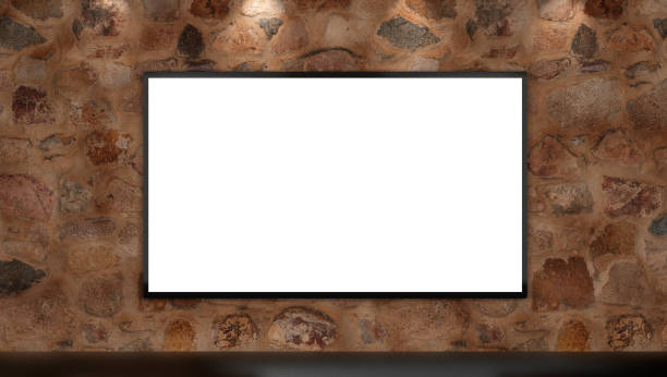 istock Black TV with white screen 1169662231