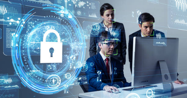 koncepcja bezpieczeństwa cybernetycznego. ochrona sieci. - security protection network security security system zdjęcia i obrazy z banku zdjęć