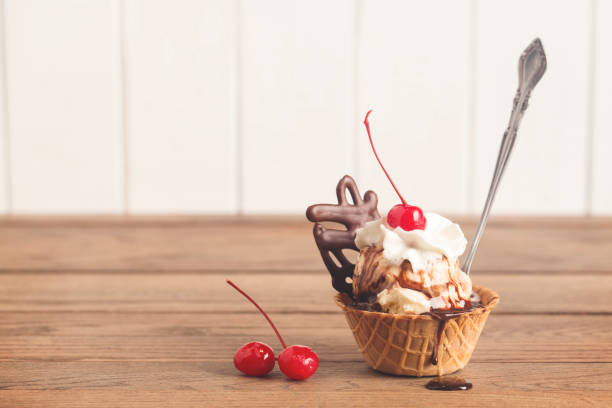 istock Ice Cream Sundae in a Waffle Bowl 1169669427