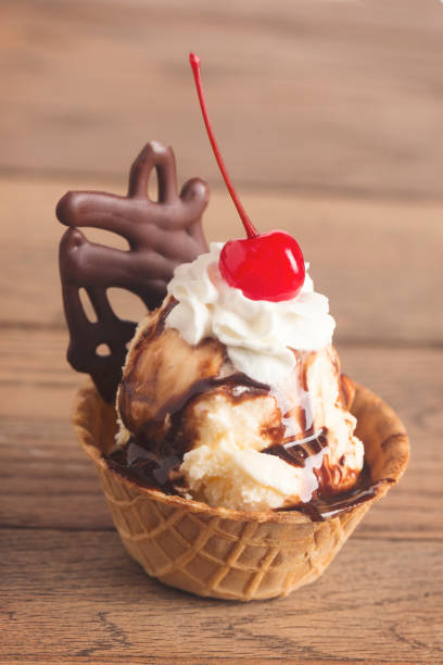 istock Ice Cream Sundae in a Waffle Bowl 1169670081